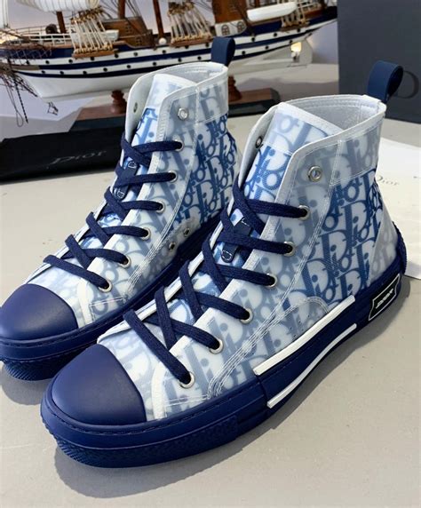 dior shoes high top blue|dior high top sneakers price.